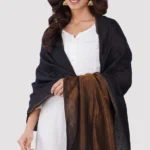 Zari Reversible Shawl - Black Gold