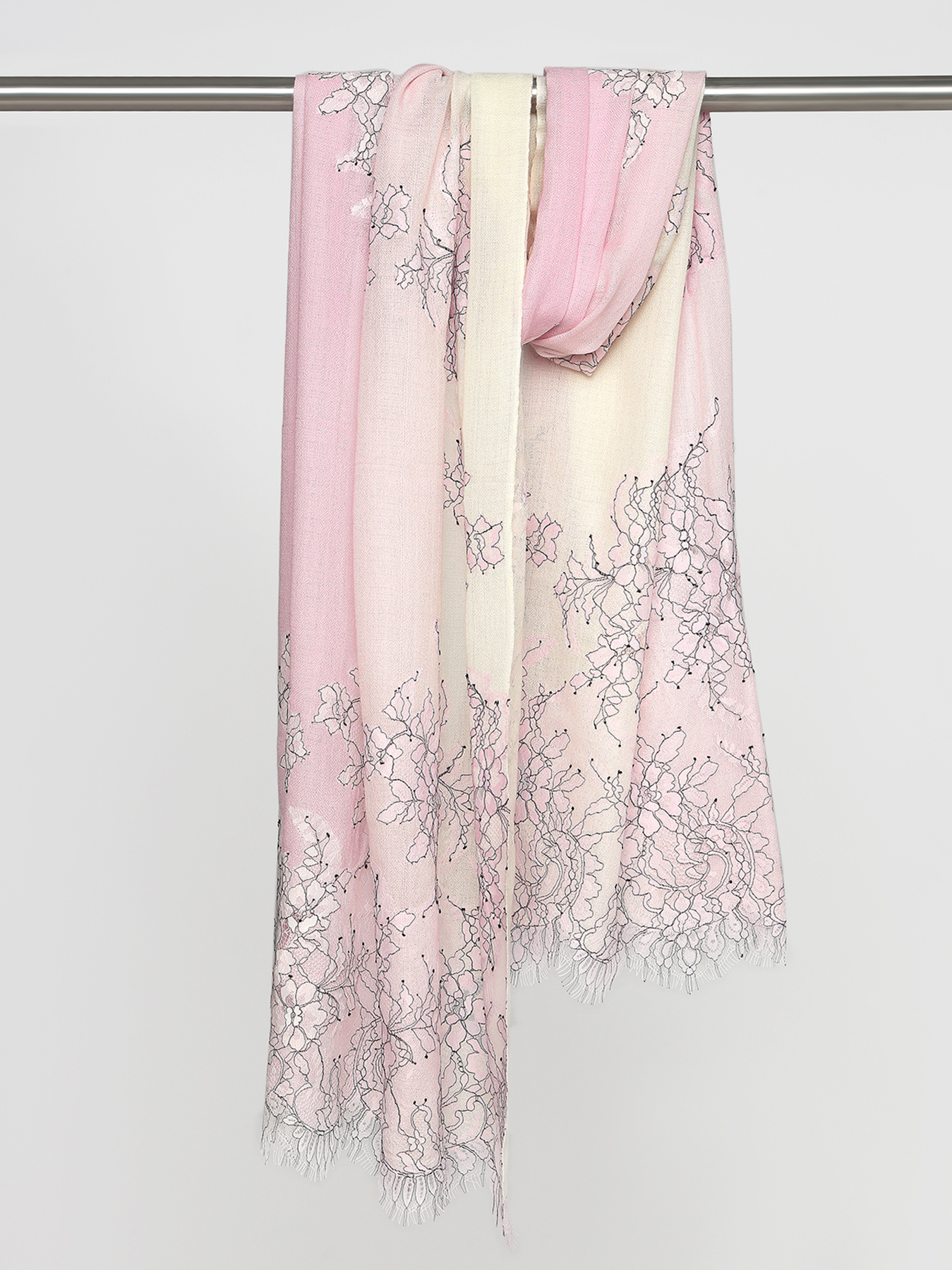Blush Pink and Cream Base with Black Lace