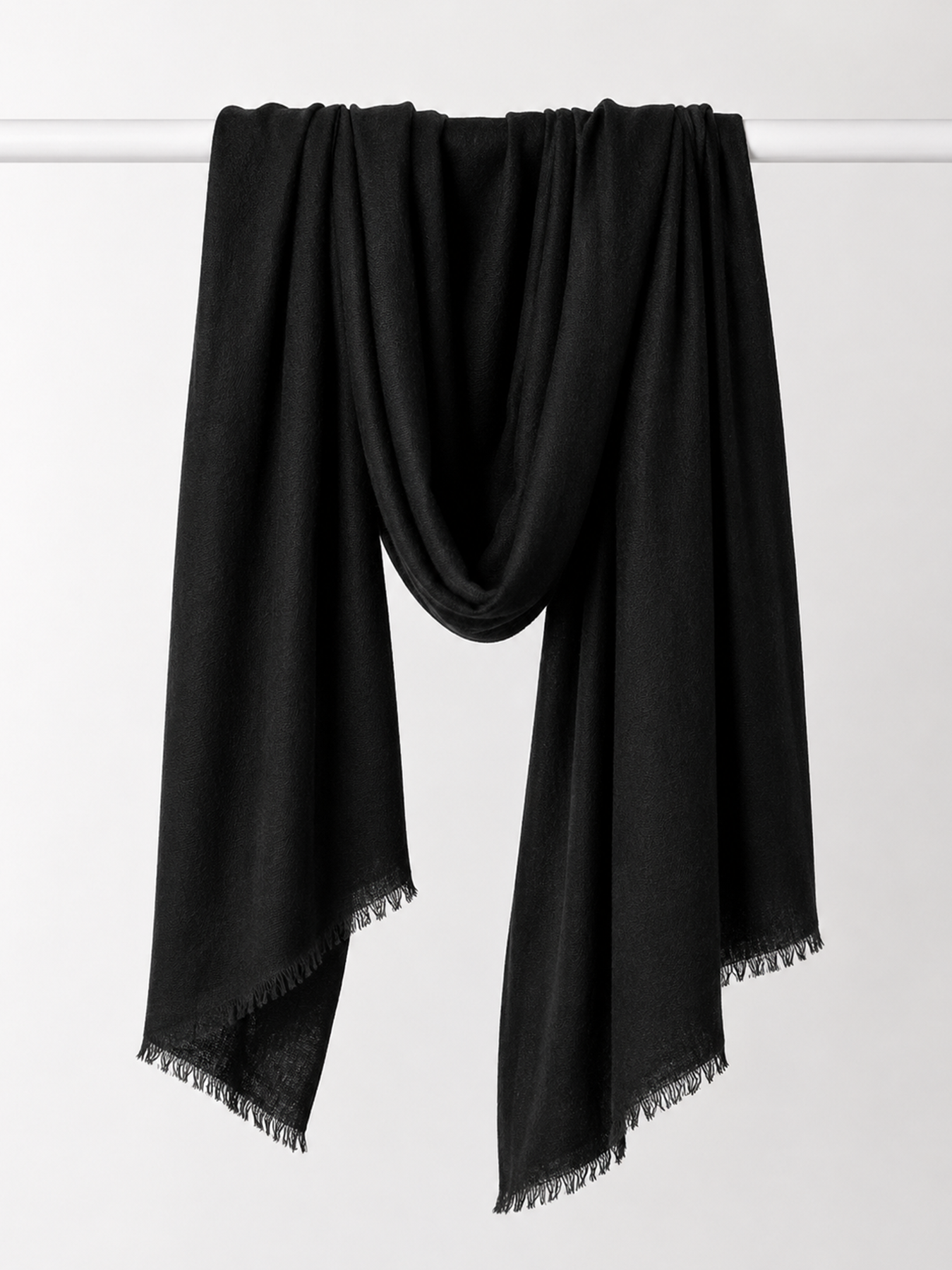Midnight black Cashmere Blend Stole