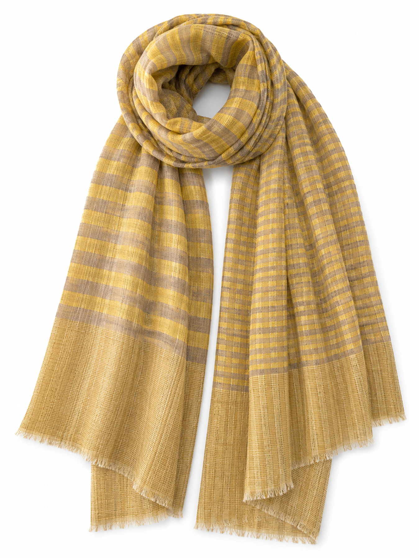 Golden Harvest Reversible Check Stole