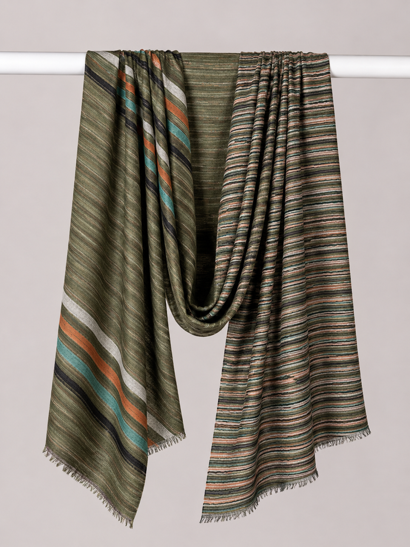 Olive Grove Reversible Stripe Stole