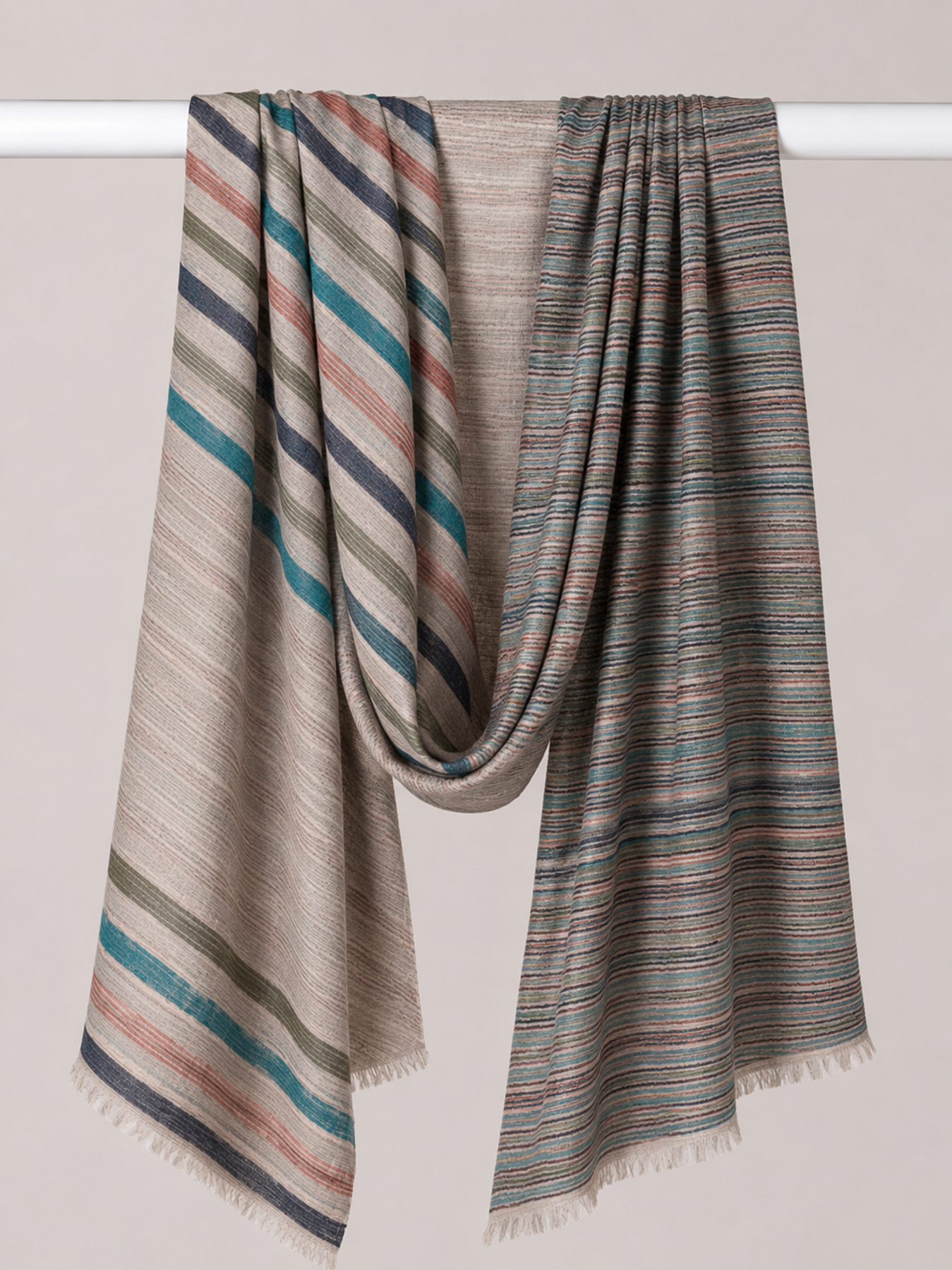 Coastal Breeze Reversible Stripe Stole