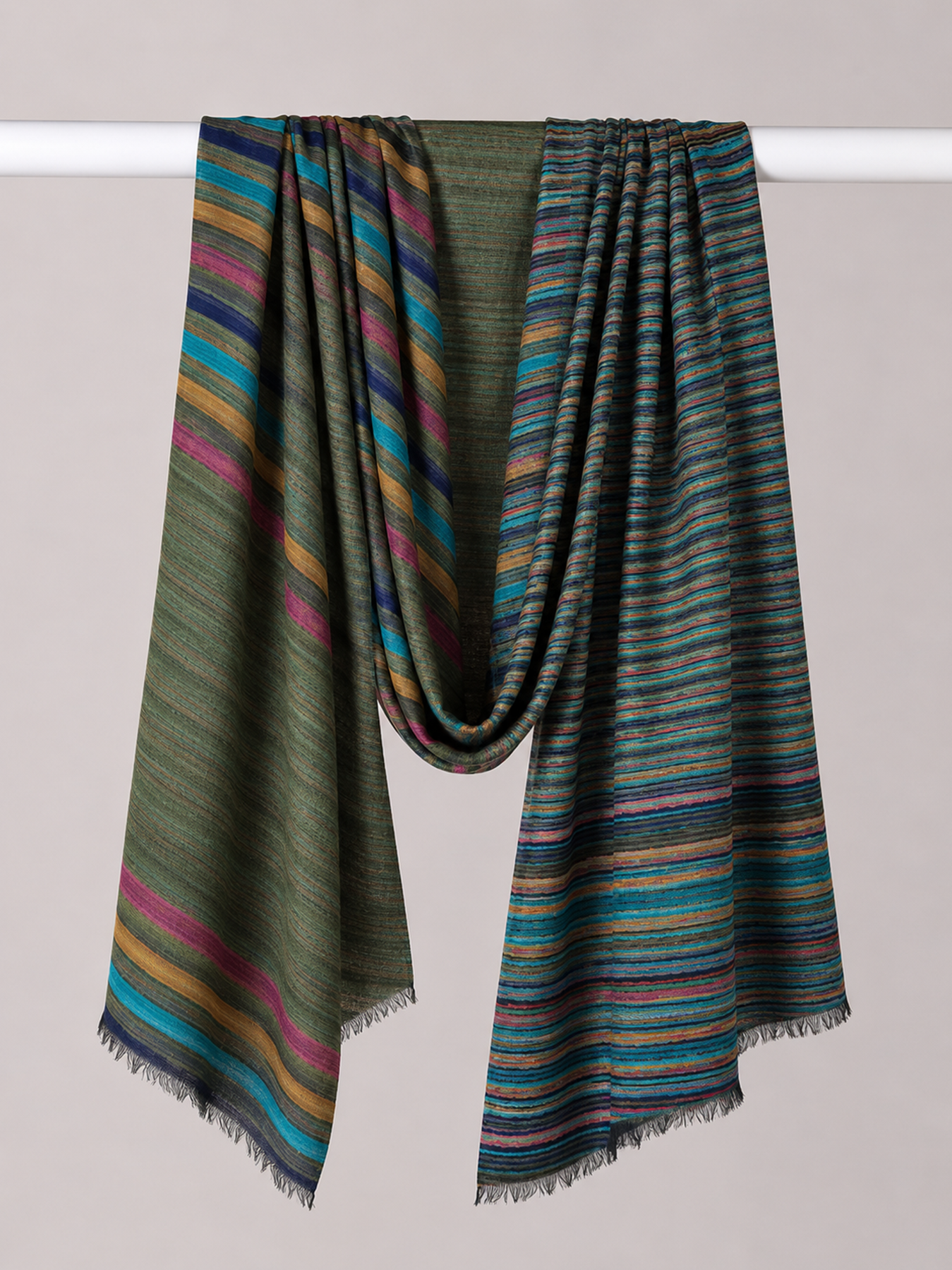 Peacock Grove Reversible Stripe Stole