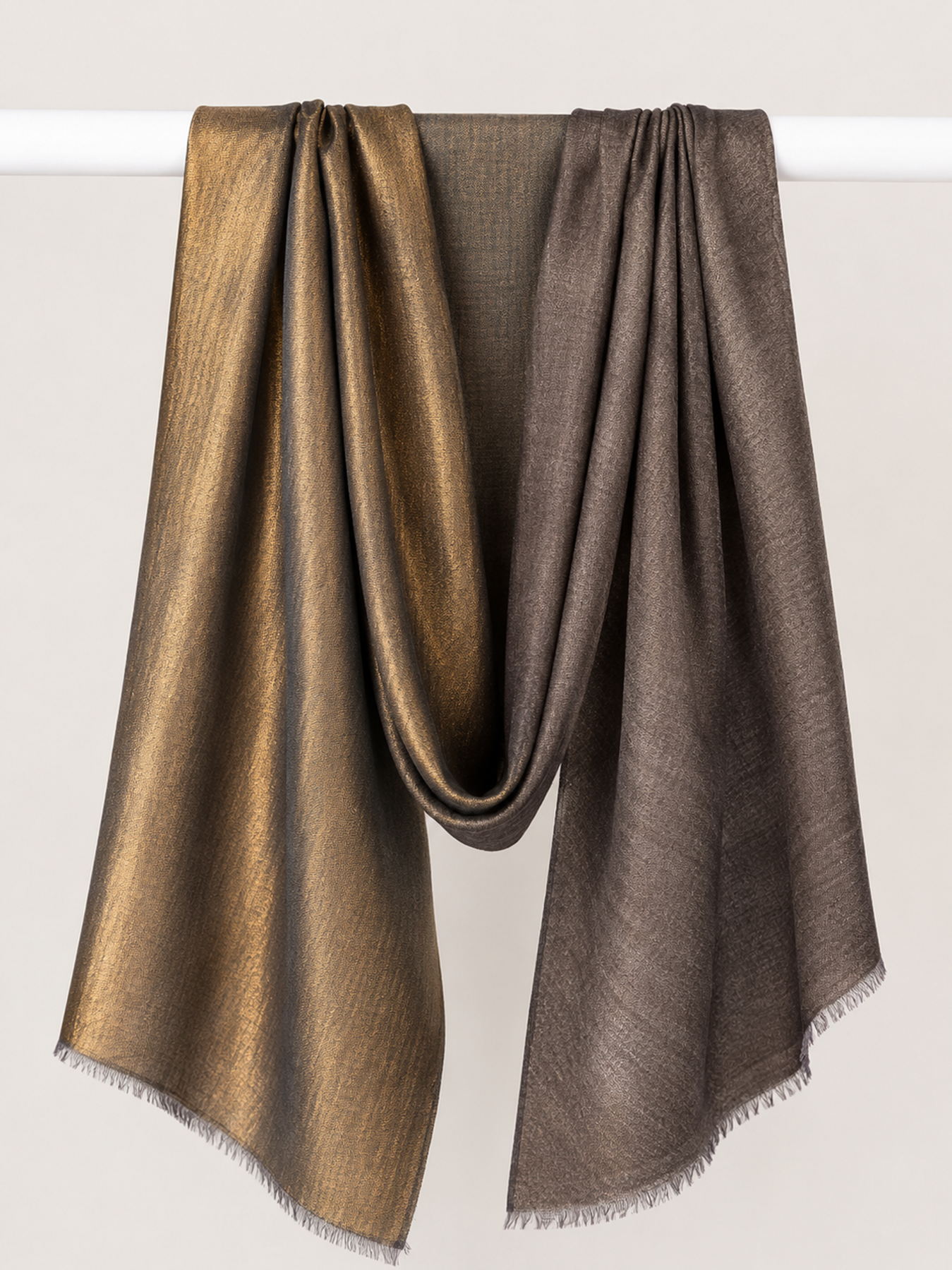 Bronze Mist Reversible Zari Stole