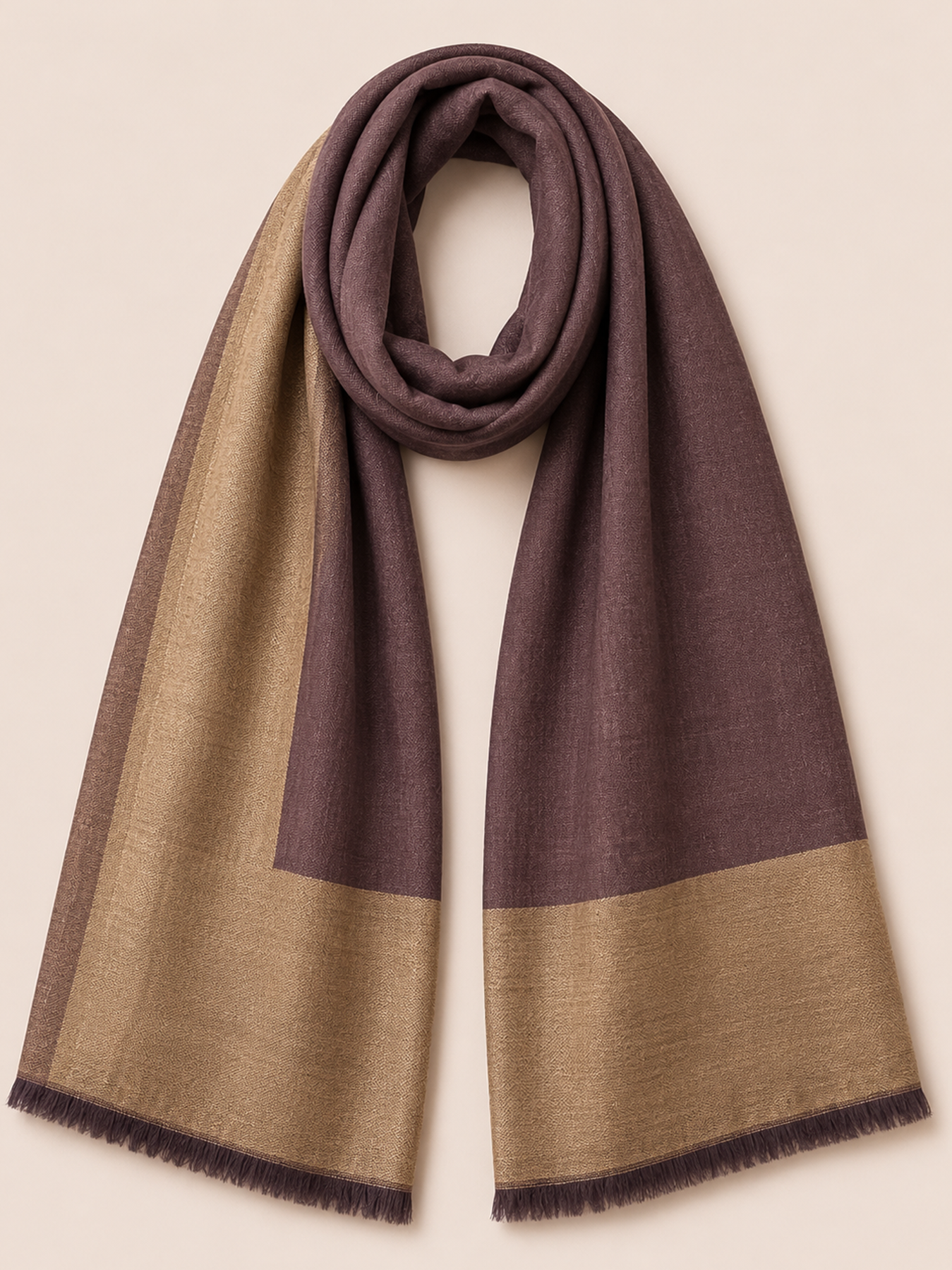 Cocoa Gold Border Stole