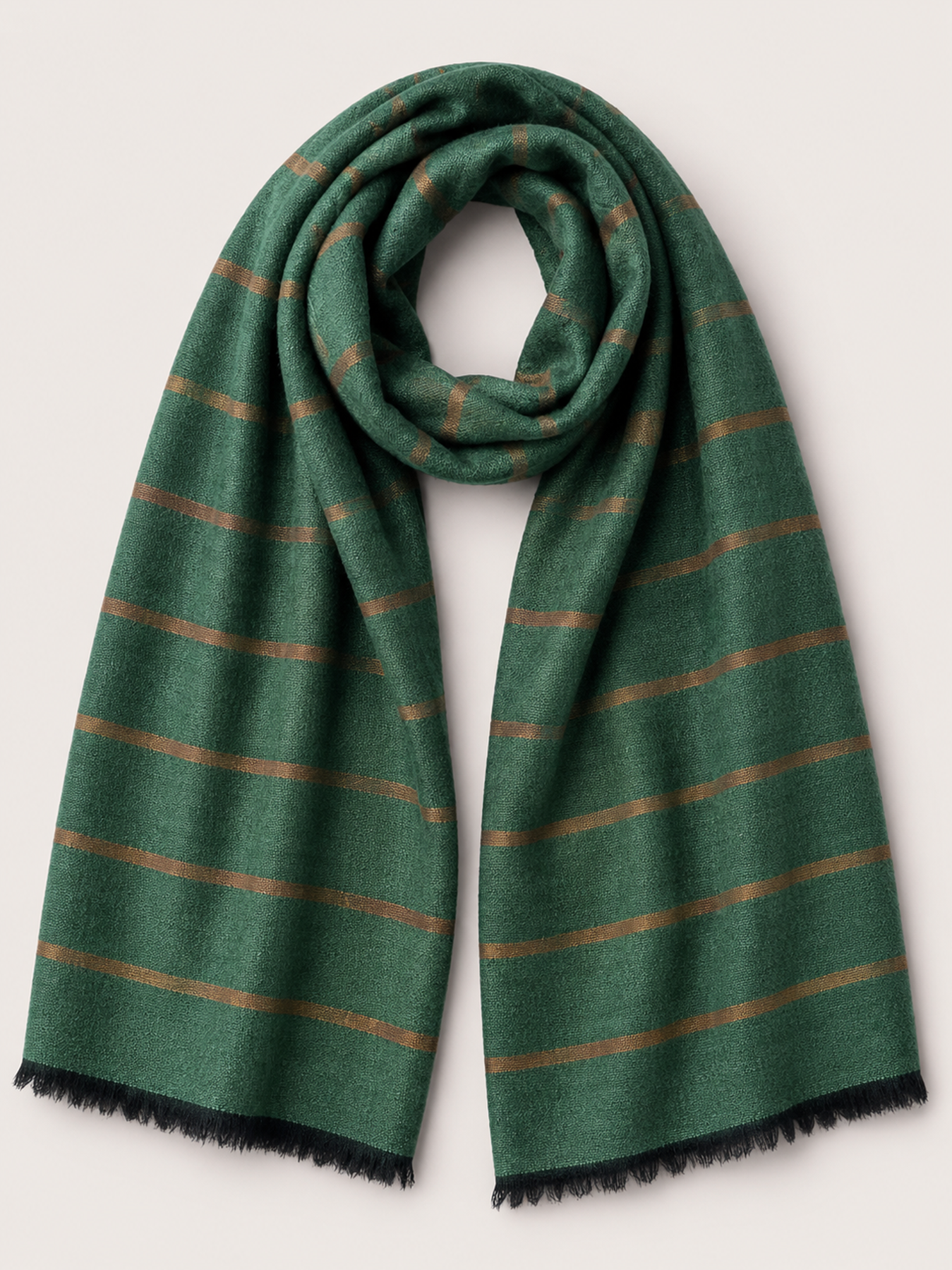 Emerald Gold Stripe Stole
