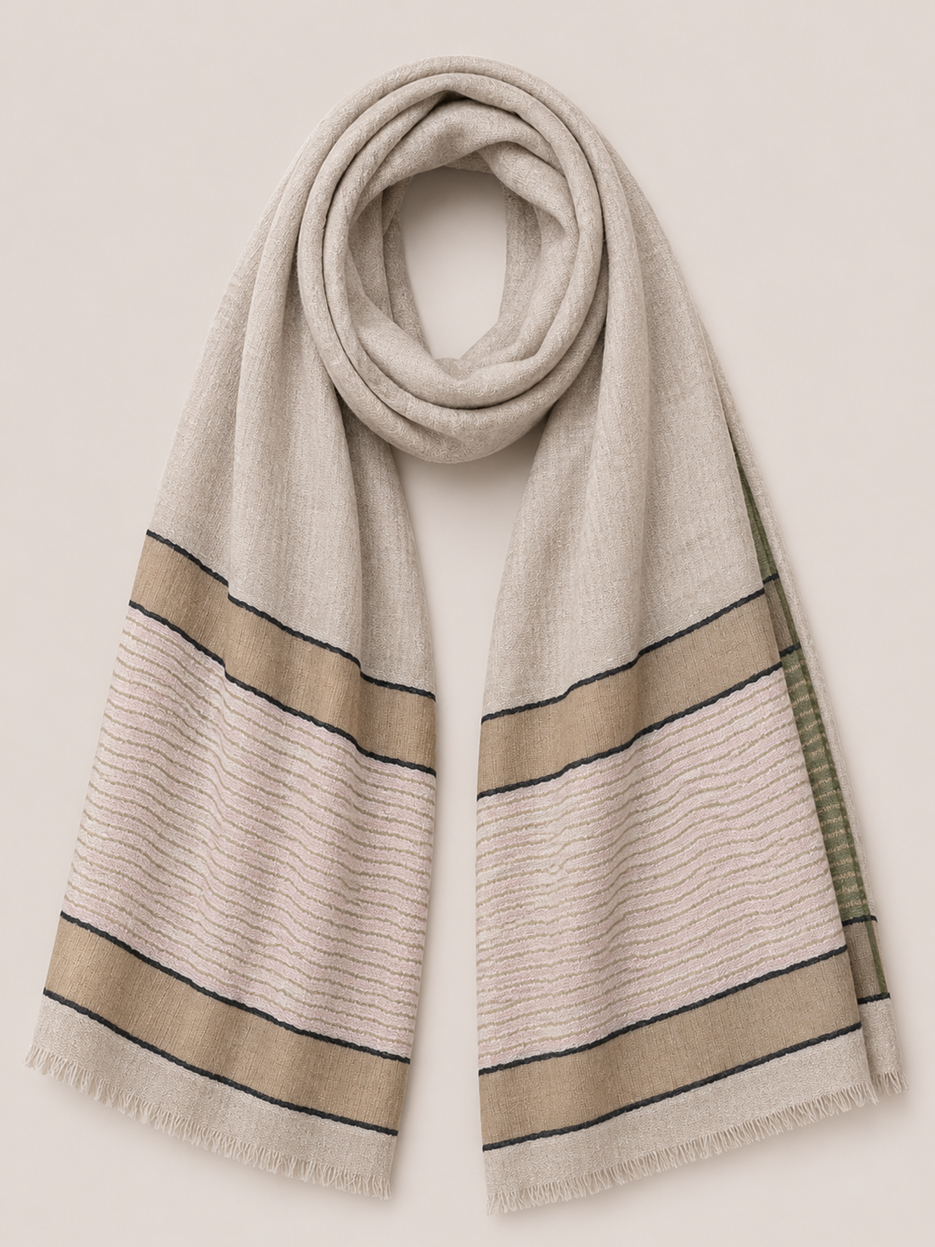 Powder Blush Stripe Stole