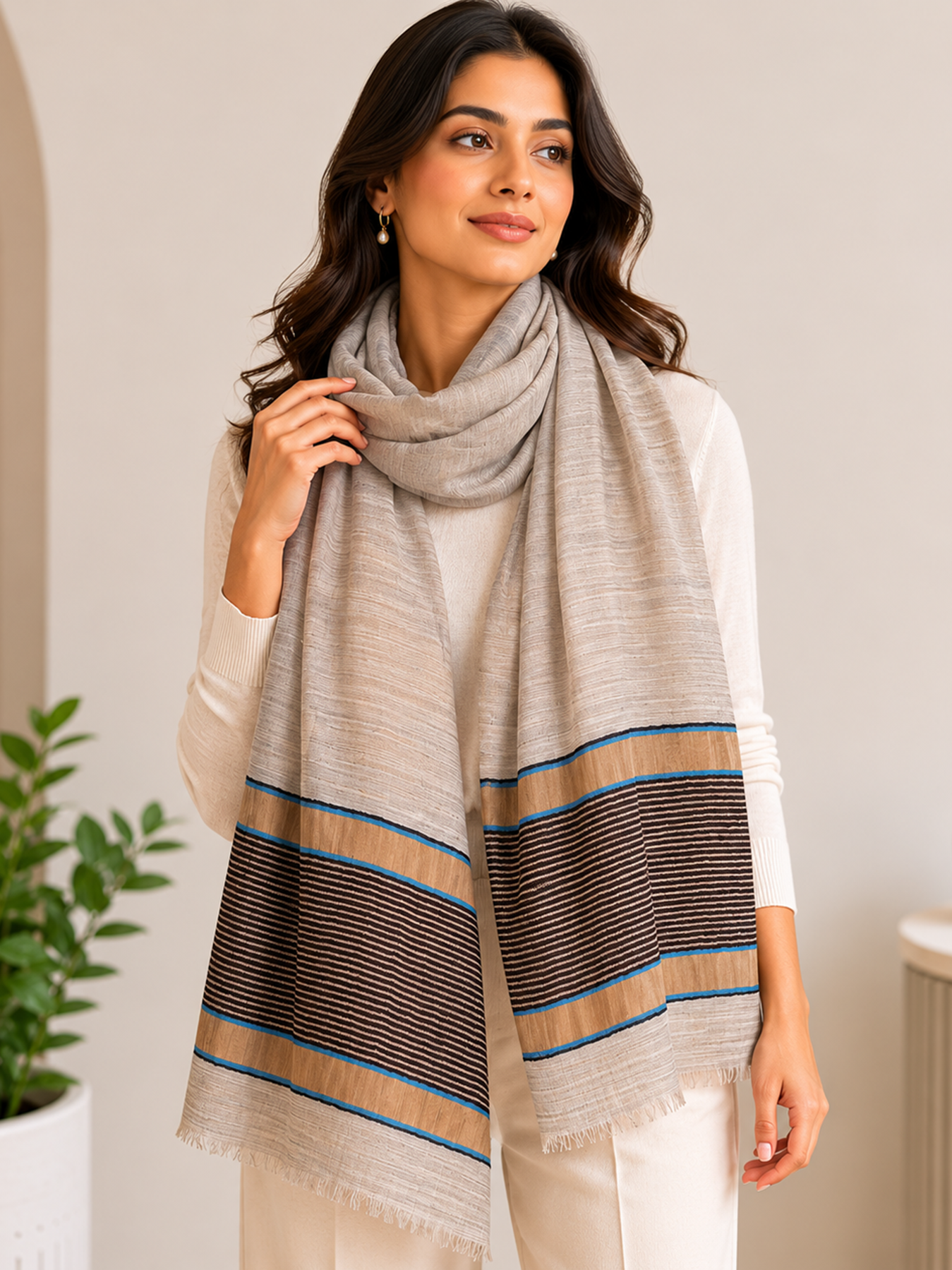 Sandstone Stripe Stole